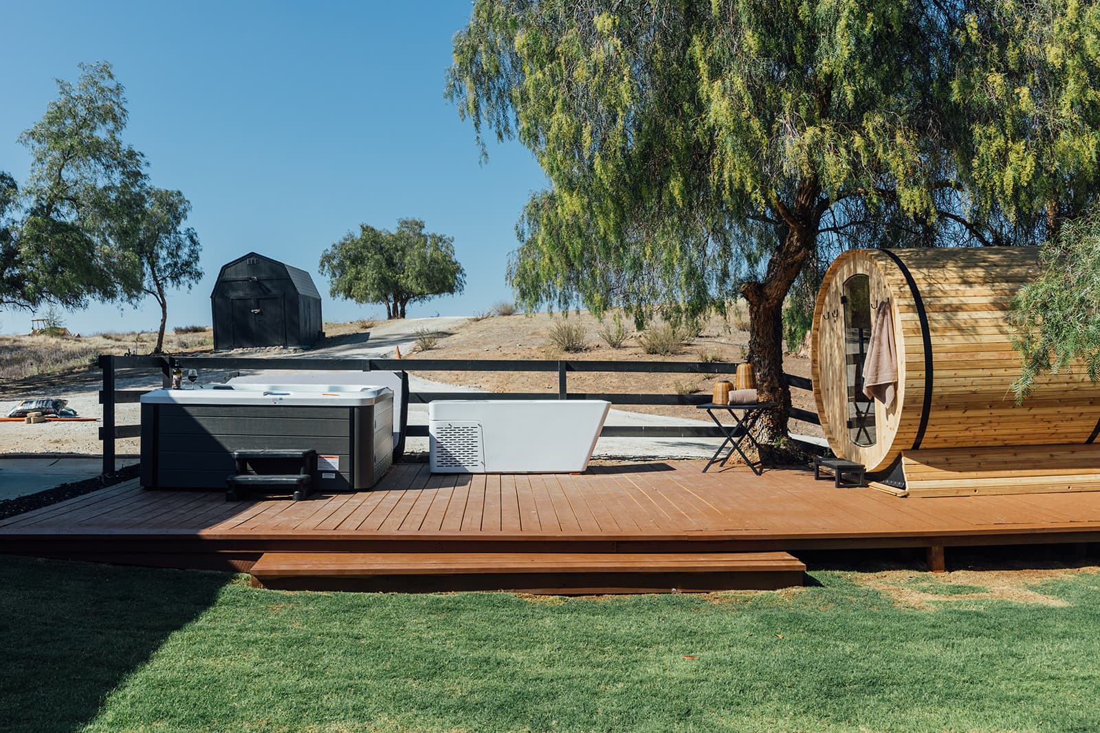 Outdoor wellness deck
