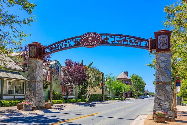 Historic archway entrance to Old Town Temecula